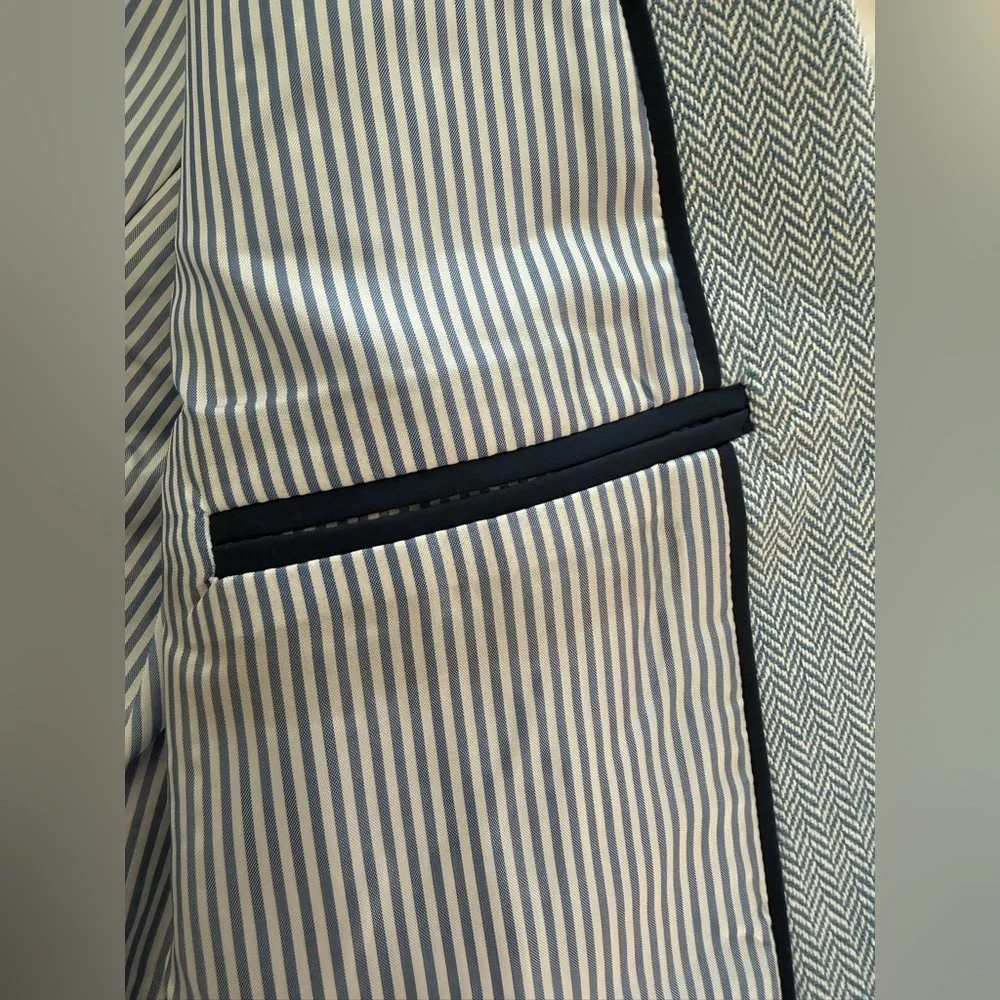 🔥NWT J. Crew Blue Herringbone Blazer - Picture 11 of 12